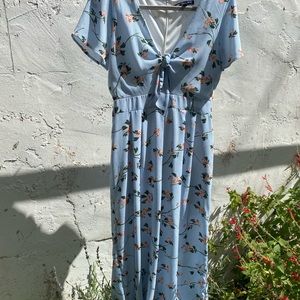 Floral jumper, tie front